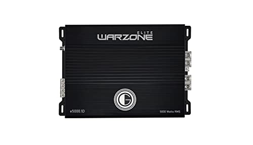 Gravity Audio E5000.1D Warzone 5000W True RMS Car Amplifier Class D Amp 1/2/4 Ohm Stable with Remote Sub Control Gravity Audio E5000.1D Warzone 5000W True RMS Car Amplifier Class D Amp 1/2/4 Ohm Stable with Remote Sub Control